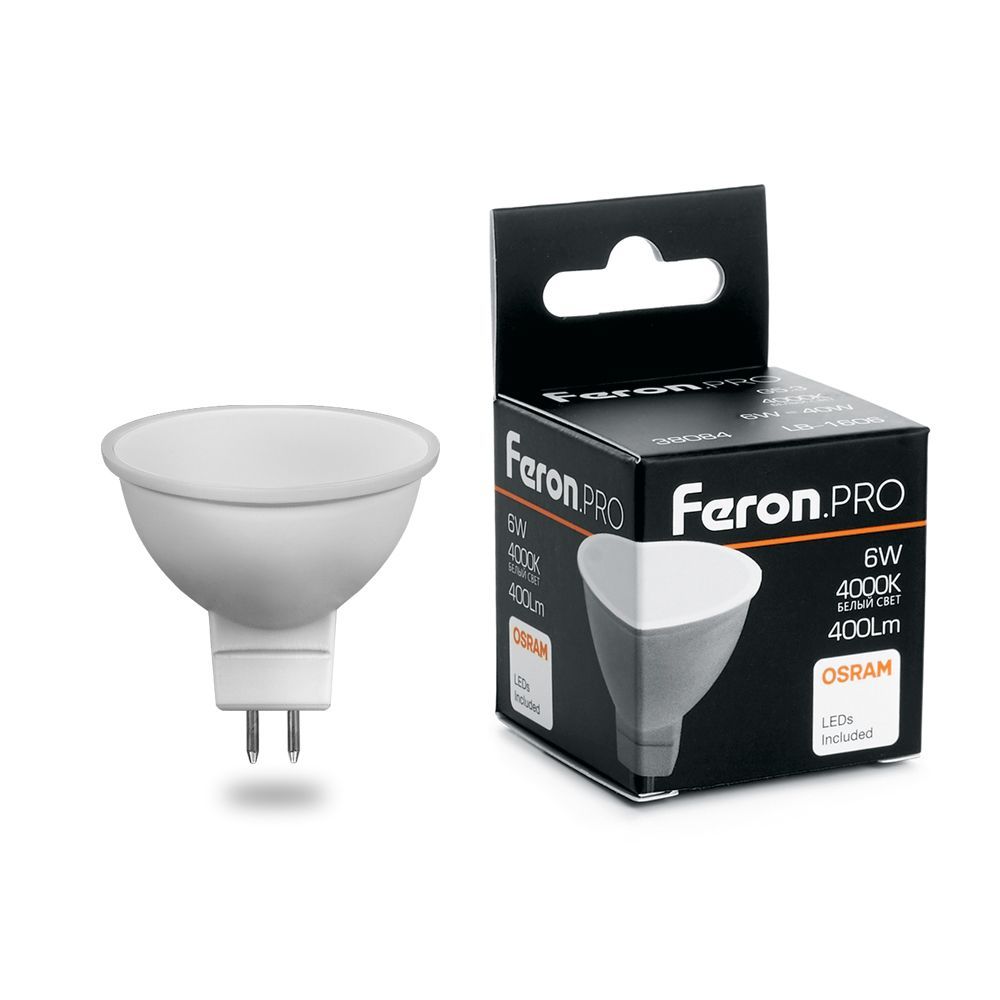 MR11/MR16/GU5.3 Лампа светодиодная Feron.PRO LB-1606 MR16 G5.3 6W 6400K OSRAM LED 38085 
