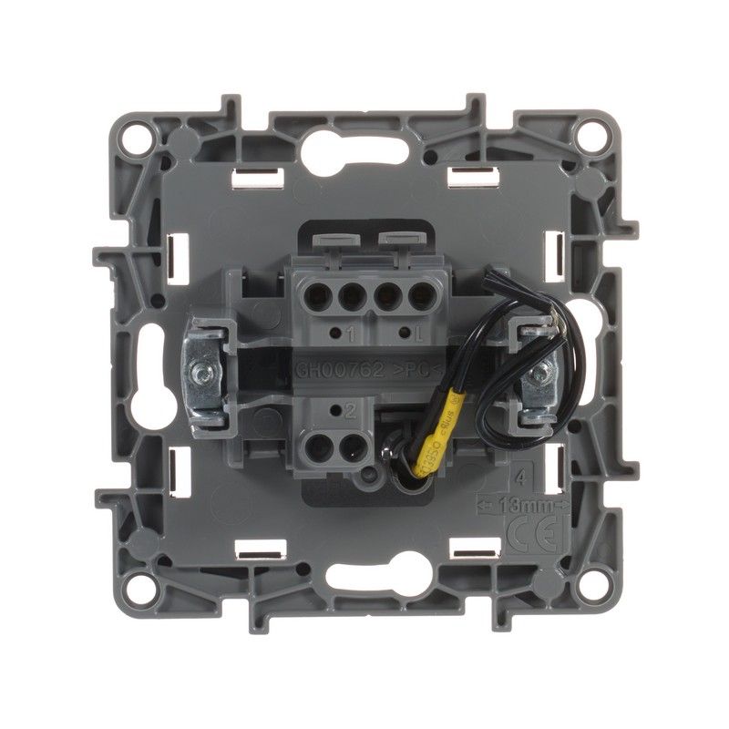 Legrand Etika Антрацит Выключатель Legrand Etika антрацит 1-клавишный с подсветкой/индикацией, авт.клеммы, 10 AX, 250 В 672