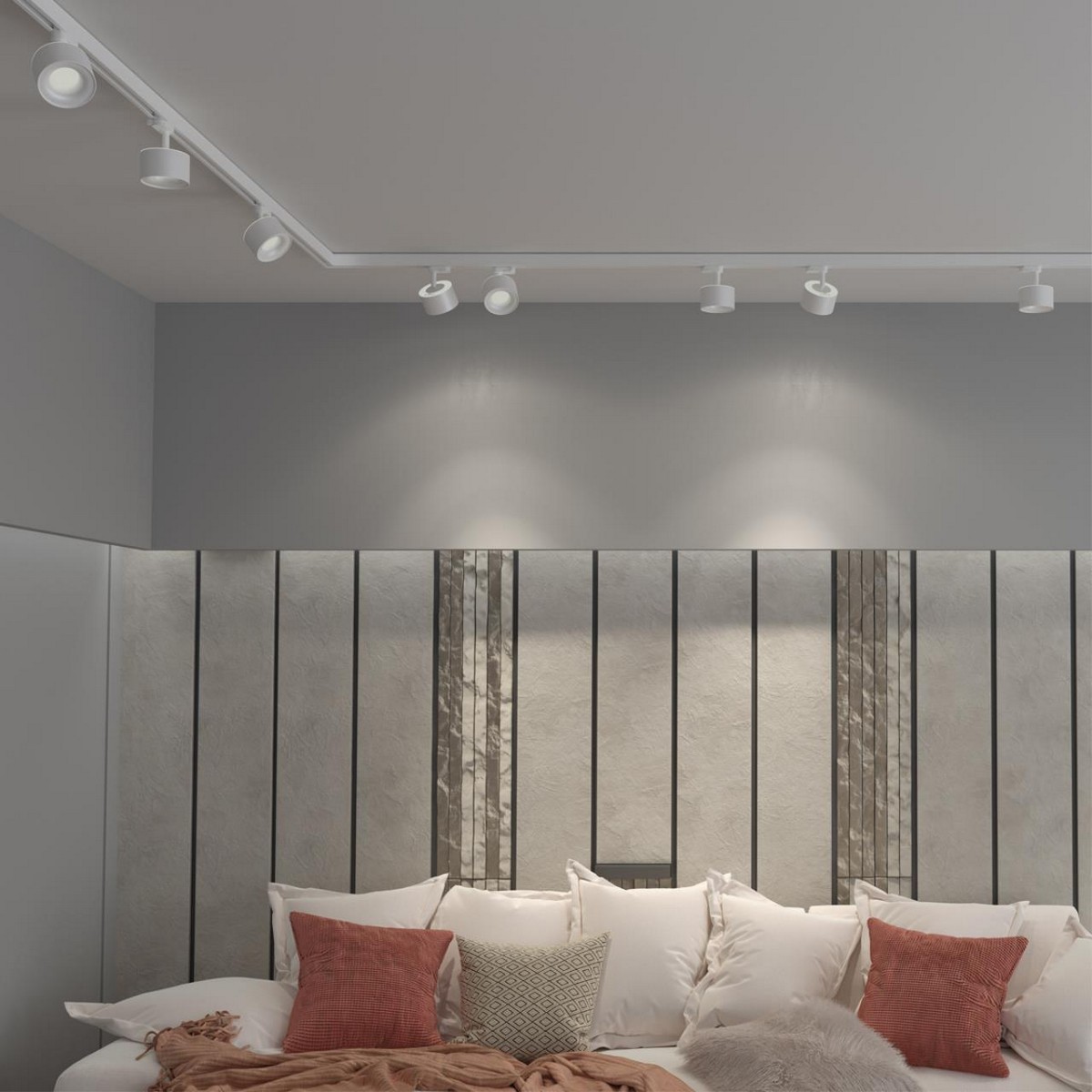 Трековые светодиодные светильники Светильник трехфазный трековый светодиодный с переключателем цветовой температуры NOVOTECH 358976 GIRO 