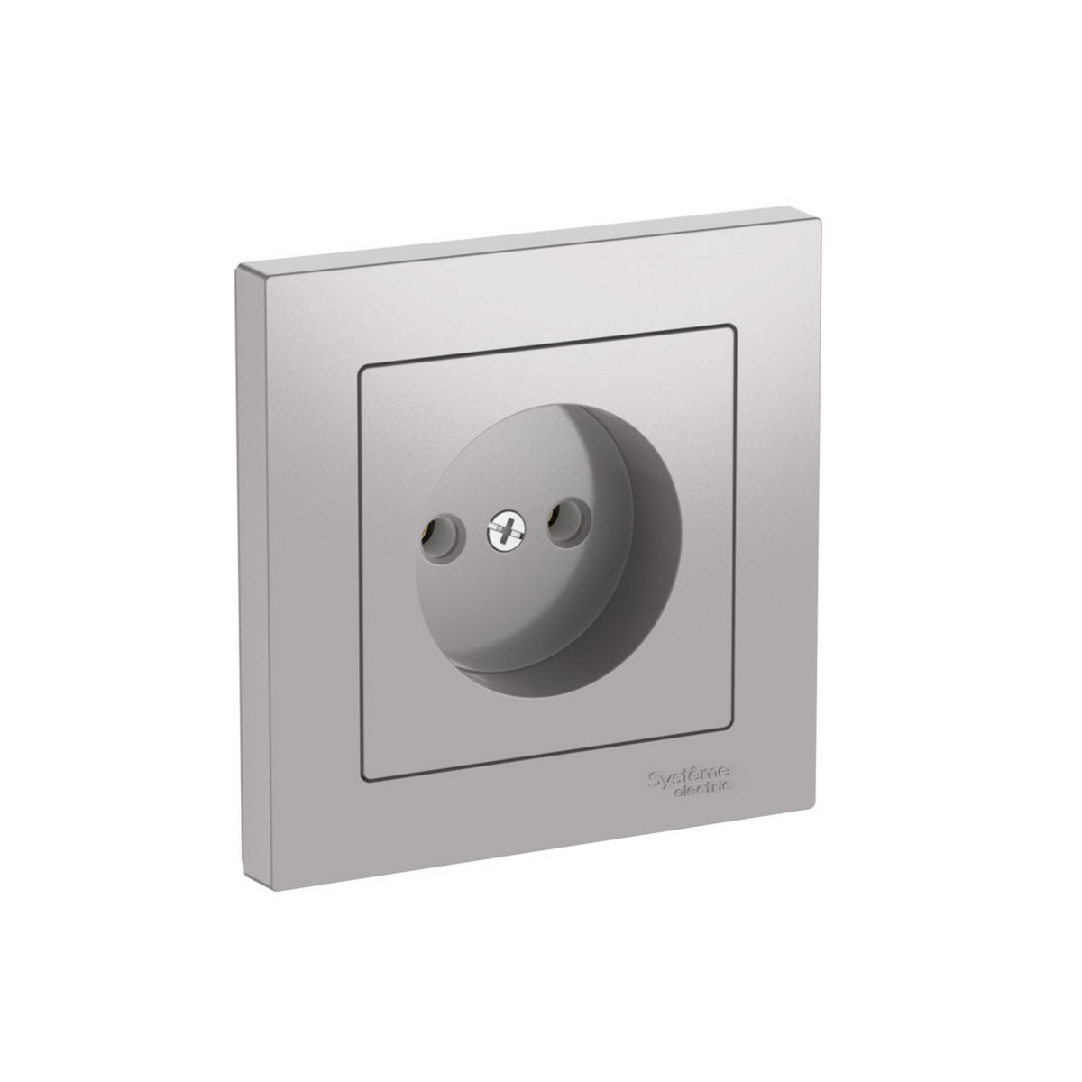 AtlasDesign Алюминий Розетка SE AtlasDesign Алюминий без заземления в сборе быстрозажим. клем. ATN000340S