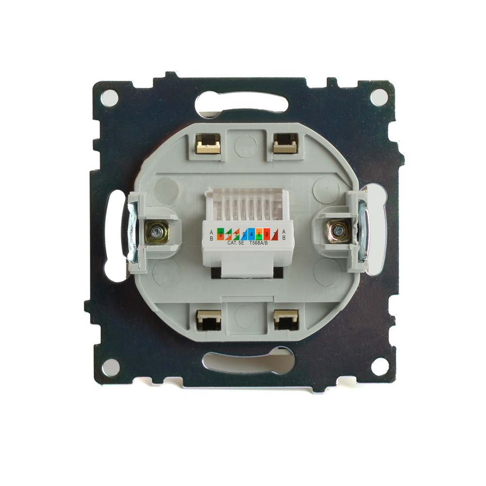 Катрин - Розетки и выключатели Stekker Розетка компьютерная 1-местная RJ-45 STEKKER GLS00-7107-08 Катрин золото 49227