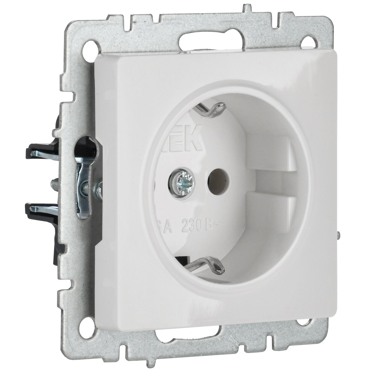 IEK Brite Белый Розетка IEK BRITE с/з без шторок 16А РС11-1-0-БрБ белый BR-R11-16-K01