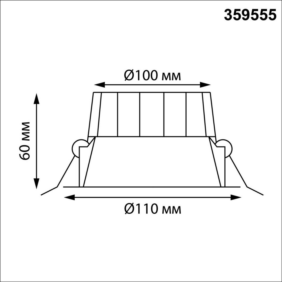 Встраиваемые светодиодные светильники Встраиваемый светодиодный светильник с переключателем цветовой температуры NOVOTECH 359555 CLARA 