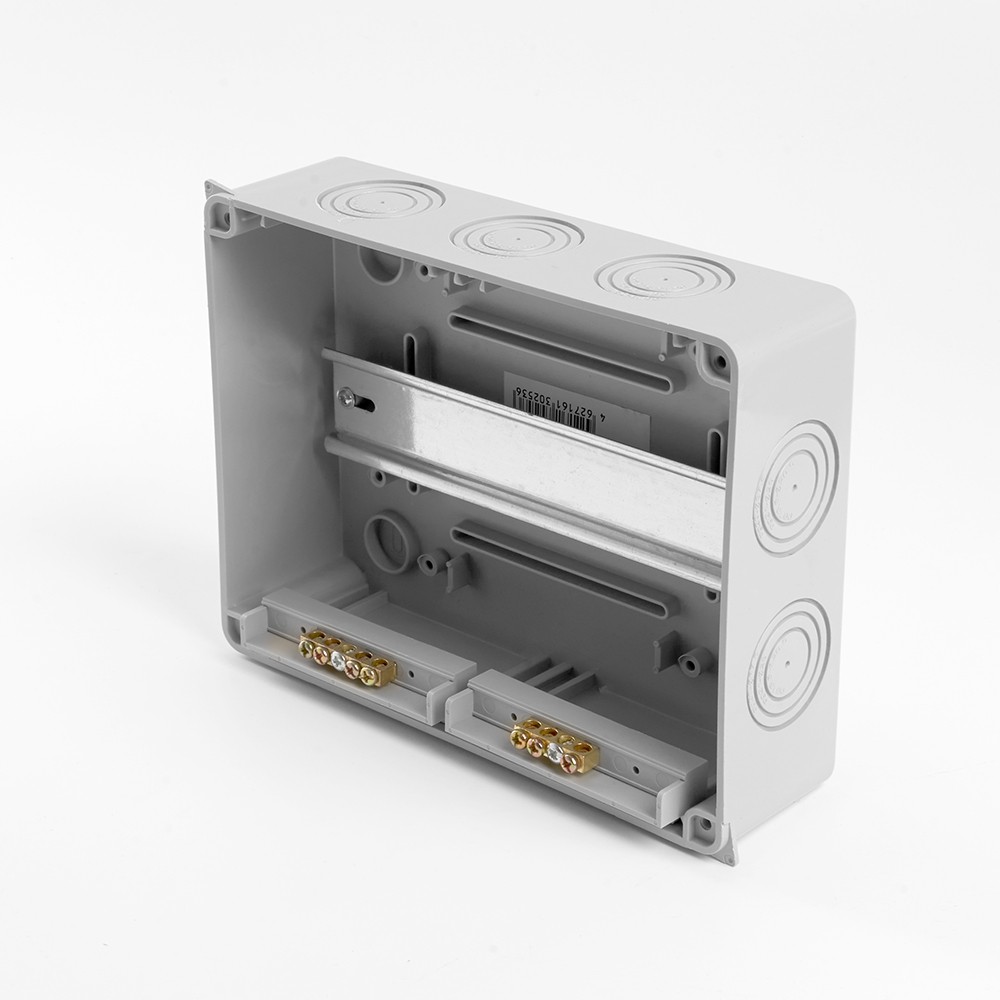 Пластиковые боксы и щиты Stekker Бокс настенный STEKKER EBX50-1/08-65 8 модулей, пластик, IP65 39190