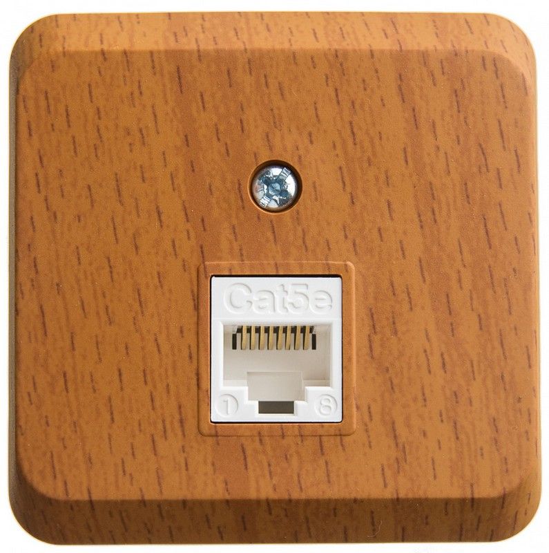 Этюд Дача Розетка компьютерная Systeme Electric Этюд наружный Бук RJ45 кат.5E KOMA-001T