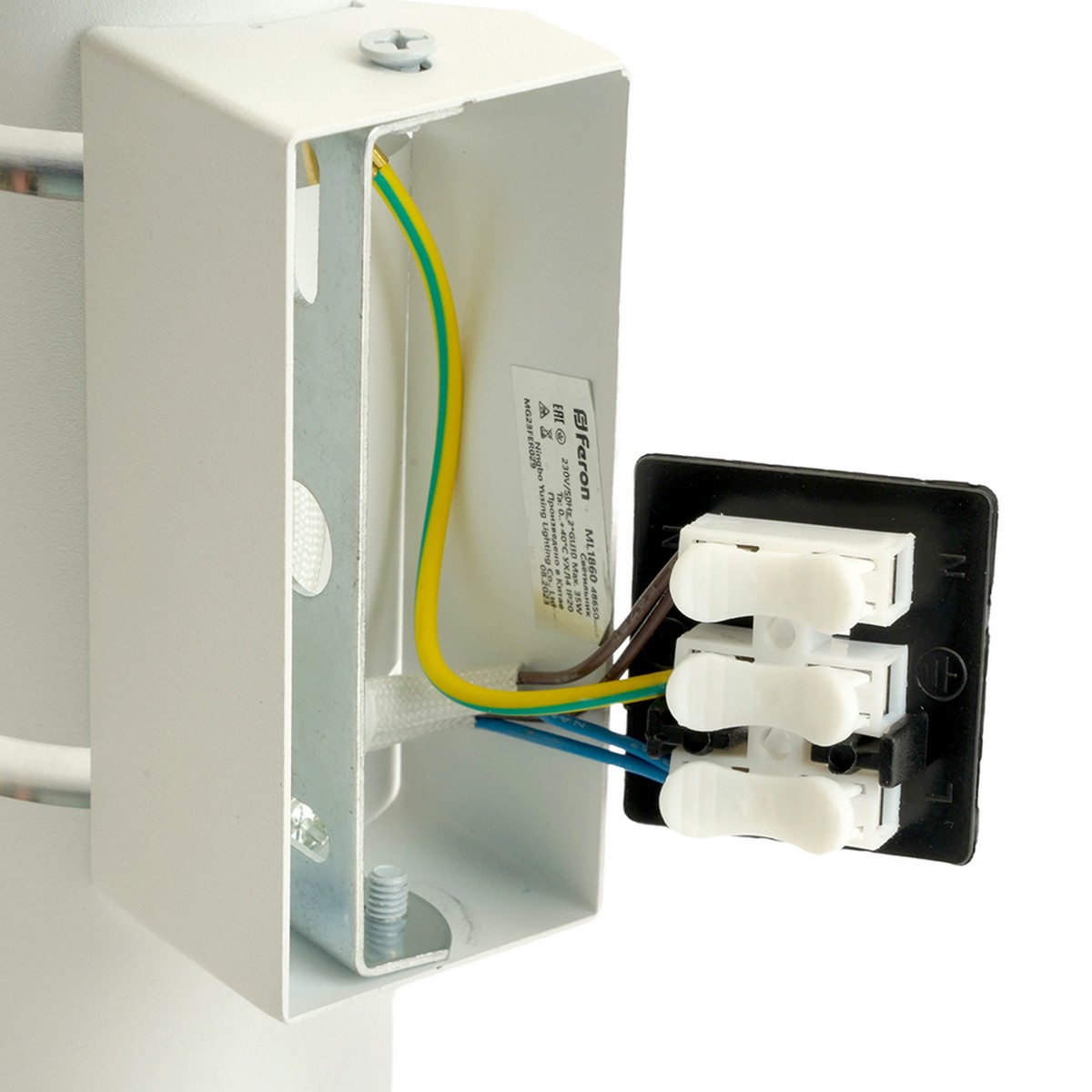 Накладные светодиодные светильники Светильник настенный Feron ML1860 ZEN белый хром 48650 