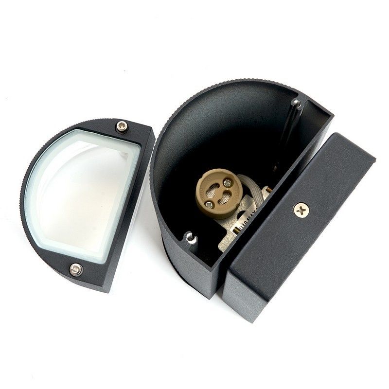 Уличные настенные светильники Светильник садово-парковый Feron DH1701 на стену вверх  GU10 230V черный 48317 