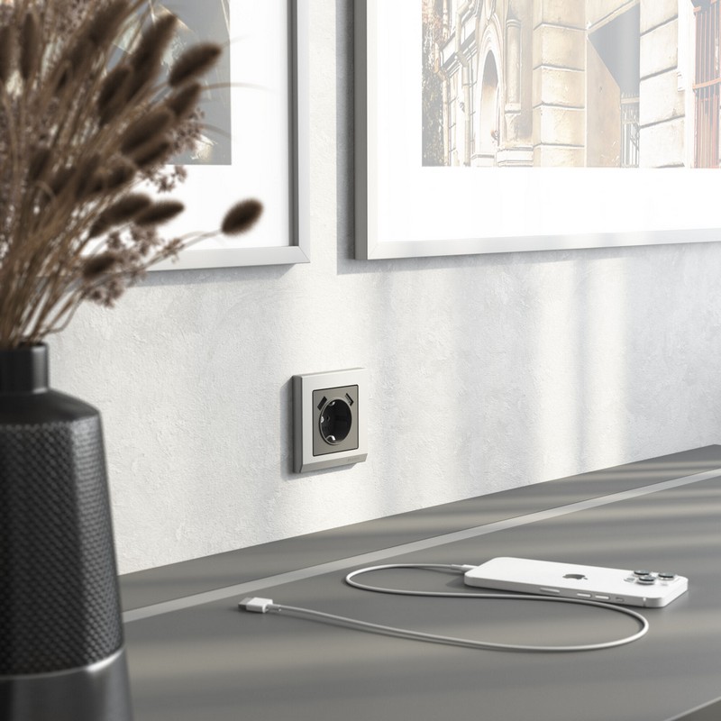 Werkel Графит матовый Накладка Werkel для розетки USB (графит матовый) W1179564