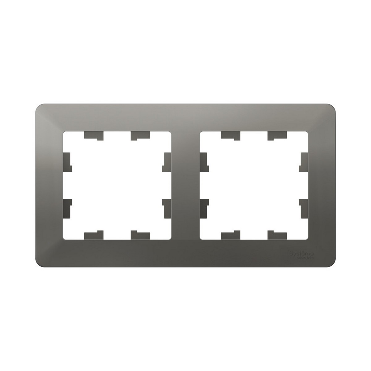 AtlasDesign Сталь Рамка Systeme Electric AtlasDesign Air Сталь/дымчатый черный 2-ая ATN220902