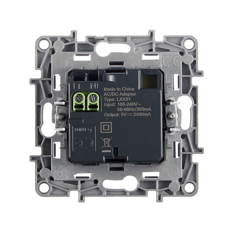 Legrand Etika Антрацит Розетка USB 2-ая Legrand Etika Антрацит  240В/5В 2400мА