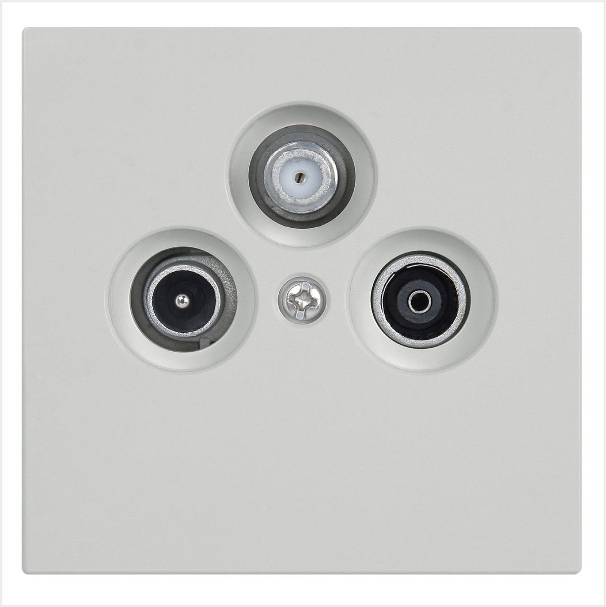 JASMART FD - розетки и выключатели Розетка TV+FM+SAT JASMART FD Φ9.5mm оконечная матовый Тауп (soft touch) 6206PTM