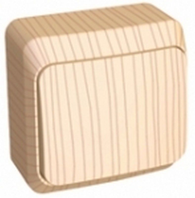 Этюд Дача Переключатель 1-клавишный Systeme Electric Этюд наружный Дача Сосна BA10-004D