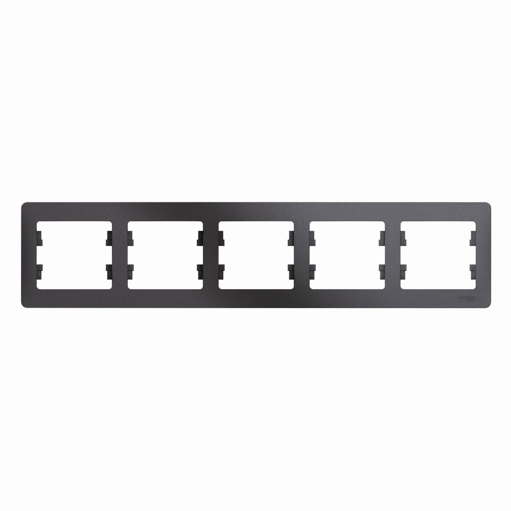 Glossa Графит Рамка Systeme Electric Glossa Графит 5-ая горизонтальная GSL001305