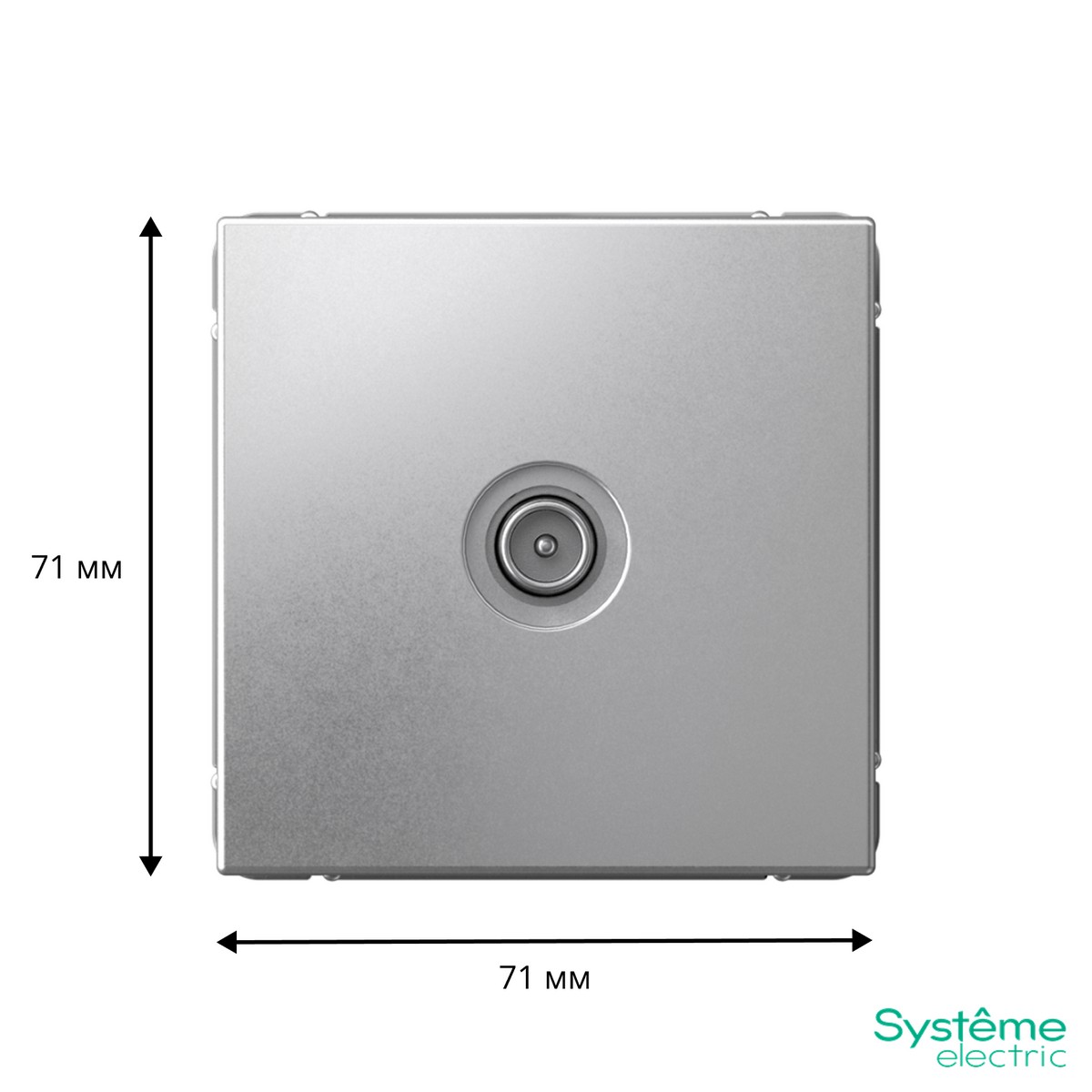 ArtGallery Алюминий TV Розетка Systeme Electric ArtGallery Алюминий оконечная 1DB GAL000391