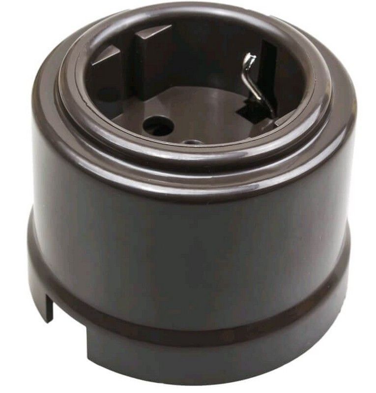 Bironi Лизетта - Ретро розетки и выключатели Розетка электрическая BIRONI Пластик Коричневый с/з B1-101-22