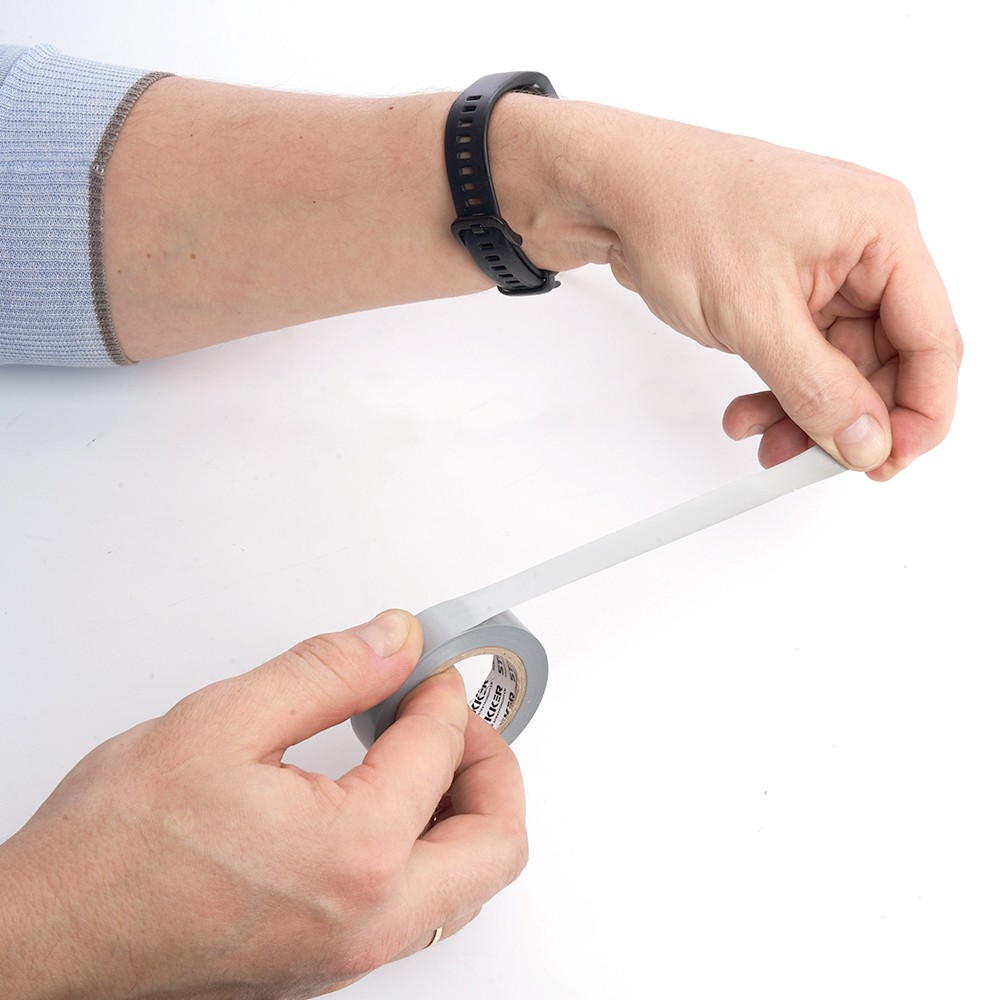 Изолента STEKKER INTP01315-10 0,13*15 мм. 10 м. серебро 39902