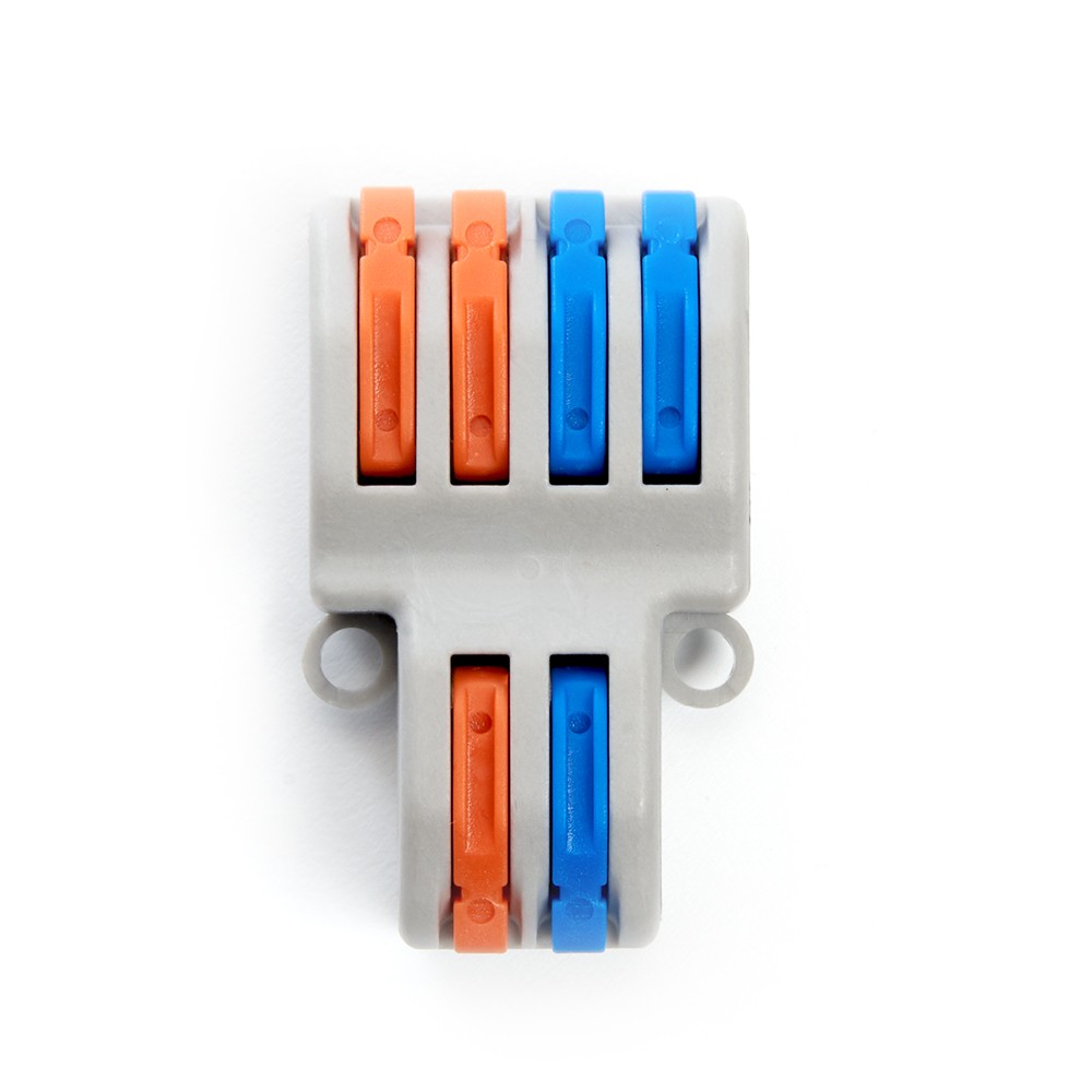 Клемма монтажная д/ подкл. фазн. проводников STEKKER, LD222-424, 2 контактные группы, (DIY упак 2 шт) 39488