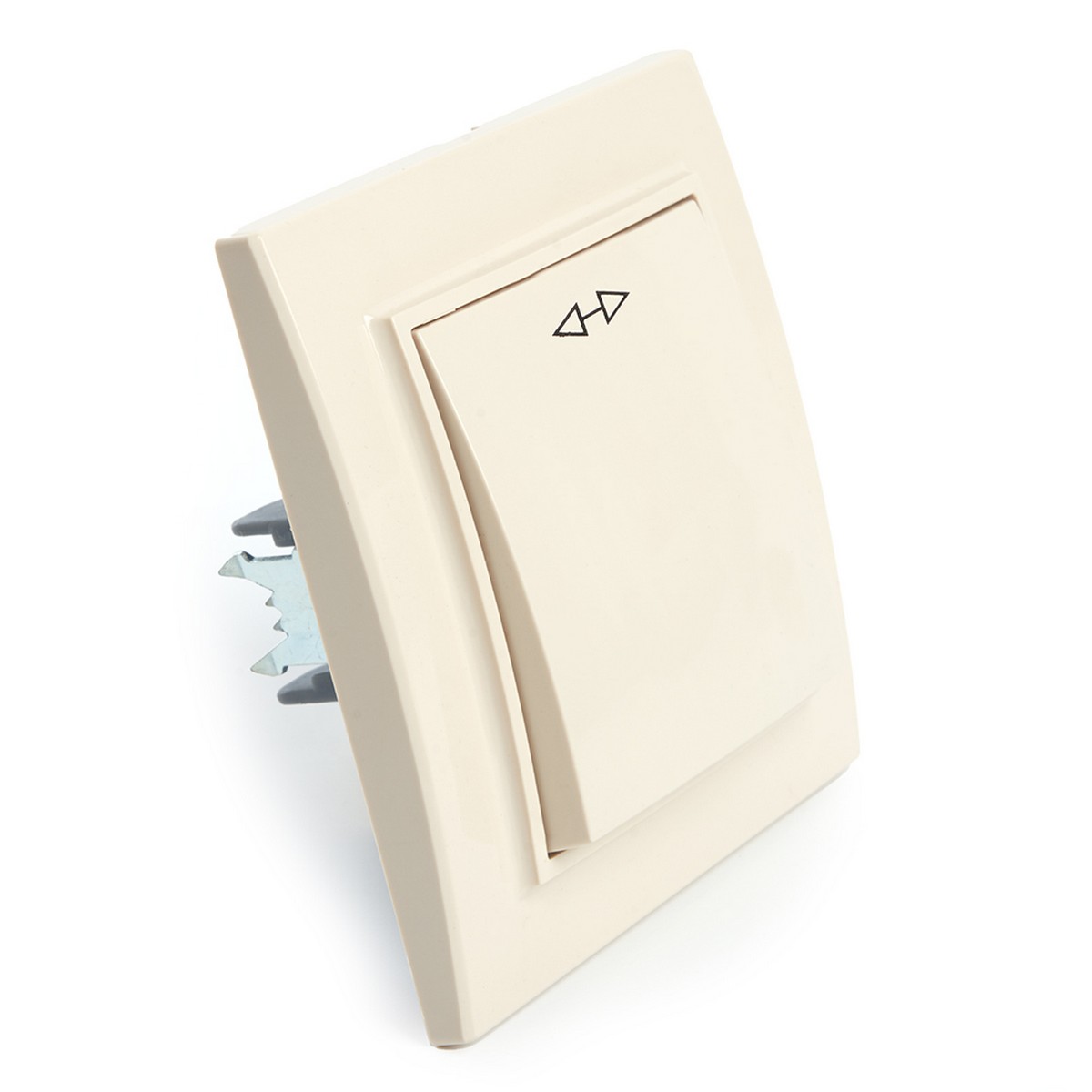 Эрна - Розетки и выключатели Stekker Переключатель перекрестный 1-клавишный STEKKER PSW10-9009-02 10А Эрна слоновая кость с рамкой 39926