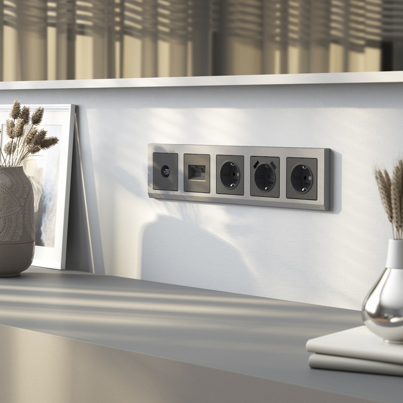 Werkel Графит матовый Накладка Werkel для розетки USB (графит матовый) W1179564