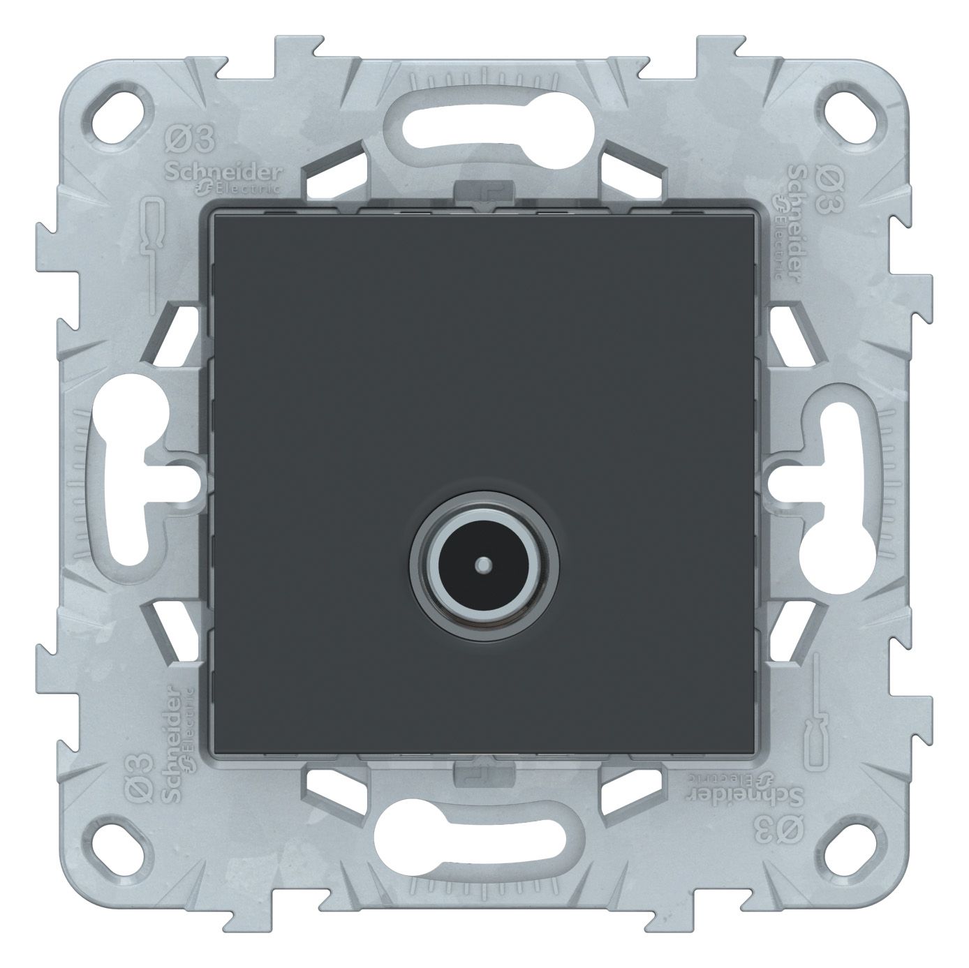 Розетки и выключатели Unica NEW антрацит Розетка TV Unica New Антрацит одиночная NU546254