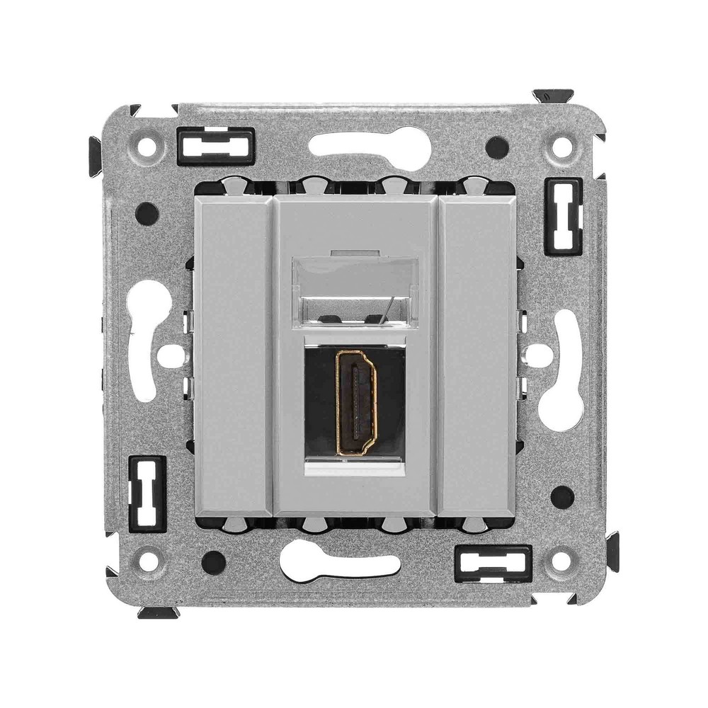 DKC Avanti механизмы Закаленная сталь Розетка HDMI DKC Avanti одинарная в стену тип А-А "Закаленная сталь" 4404253