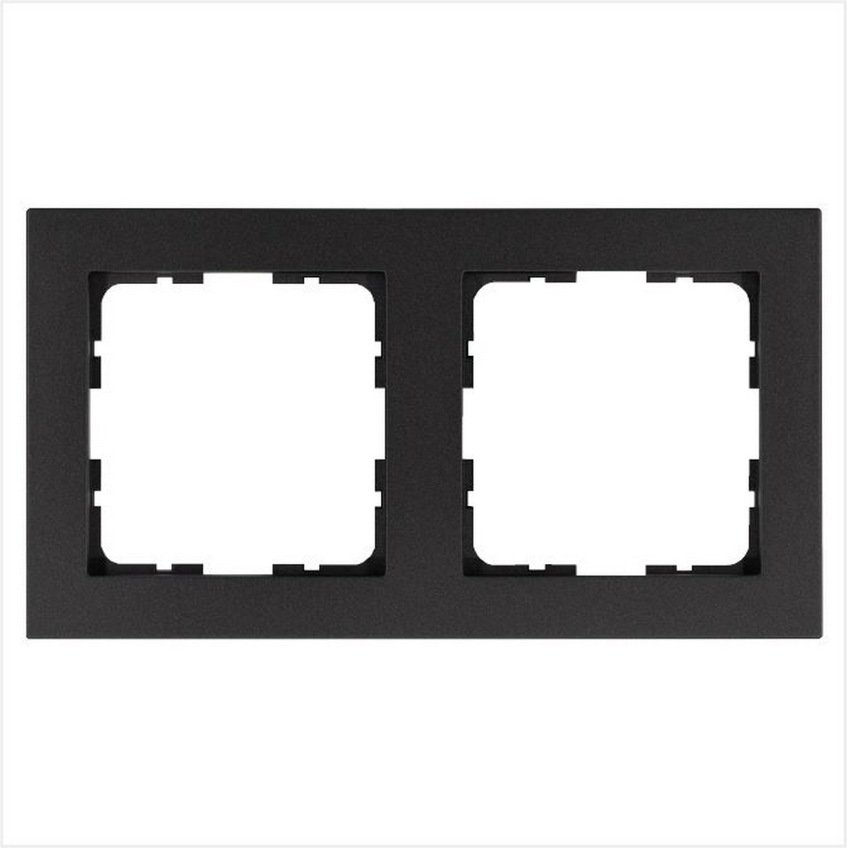 JASMART G - розетки и выключатели Рамка JASMART G-Classic 2-постовая Антрацит G1002B