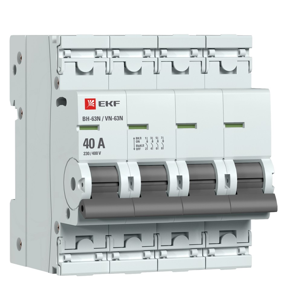 EKF Выключатель нагрузки EKF PROxima 4P 40А ВН-63N S63440 