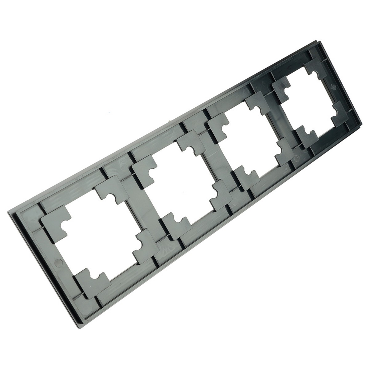 Катрин - Розетки и выключатели Stekker Рамка 4-местная металл STEKKER MFR00-7004-05 Катрин черный 50024