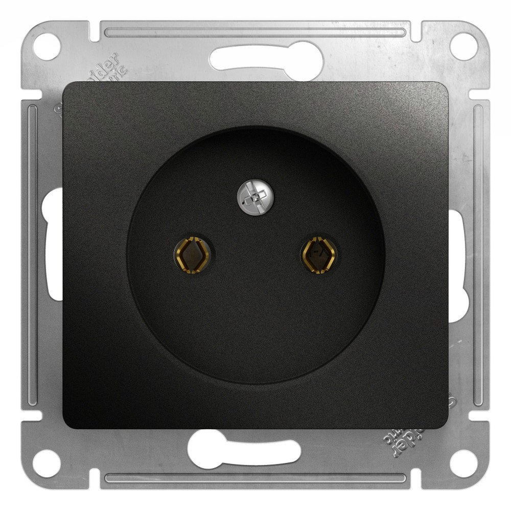 Glossa Антрацит Розетка Systeme Electric Glossa Антрацит без заземления, 16А механизм GSL000741