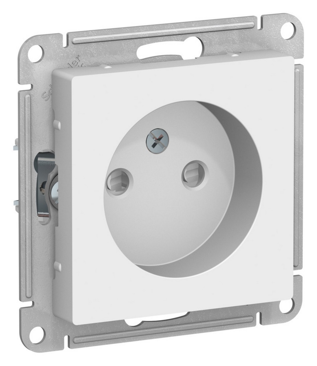 AtlasDesign Лотос Розетка Systeme Electric AtlasDesign Лотос б/з со шторками, ATN001349