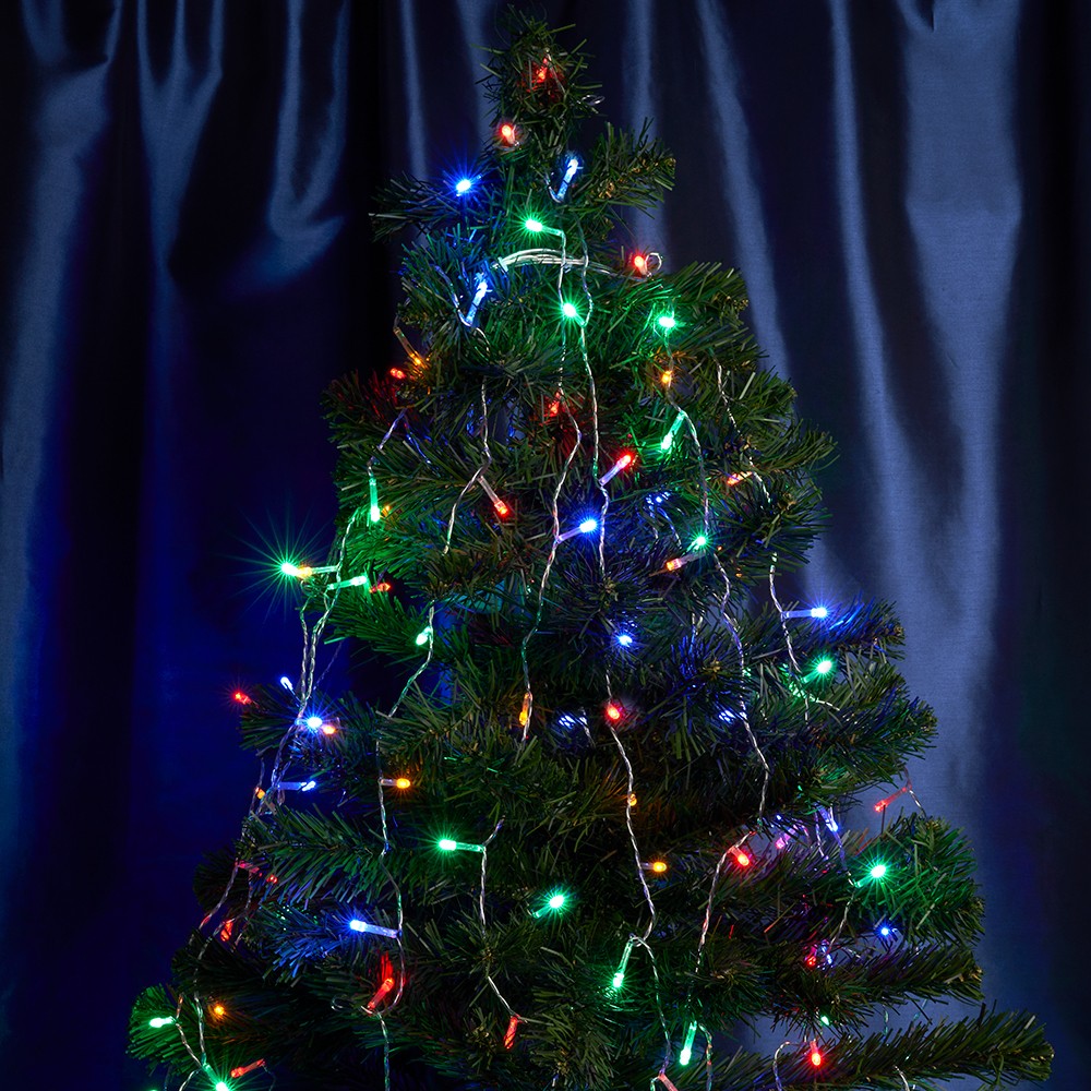 Светодиодная гирлянда Feron CL90 7 веток (2м) + 1.5м 230V мультиколор 220V 32370