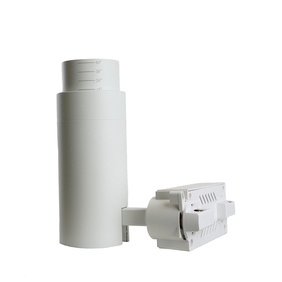 Трековые светодиодные светильники Светодиодный светильник Feron AL137 трековый 20W 4000K белый изменяемый угол освещения 15-60 град 51175 