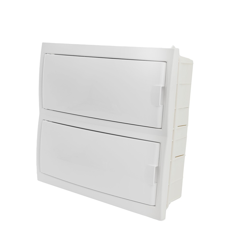 Пластиковые боксы и щиты Stekker Бокс встраиваемый STEKKER EBX50-2/24-20 24 модуля белый пластик серия Standart 49639