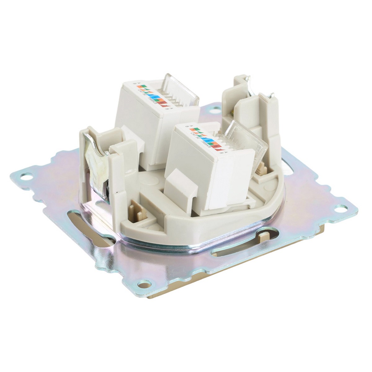 Катрин - Розетки и выключатели Stekker Розетка компьютерная 2-местная RJ-45 STEKKER GLS00-7109-08 Катрин золото 50009