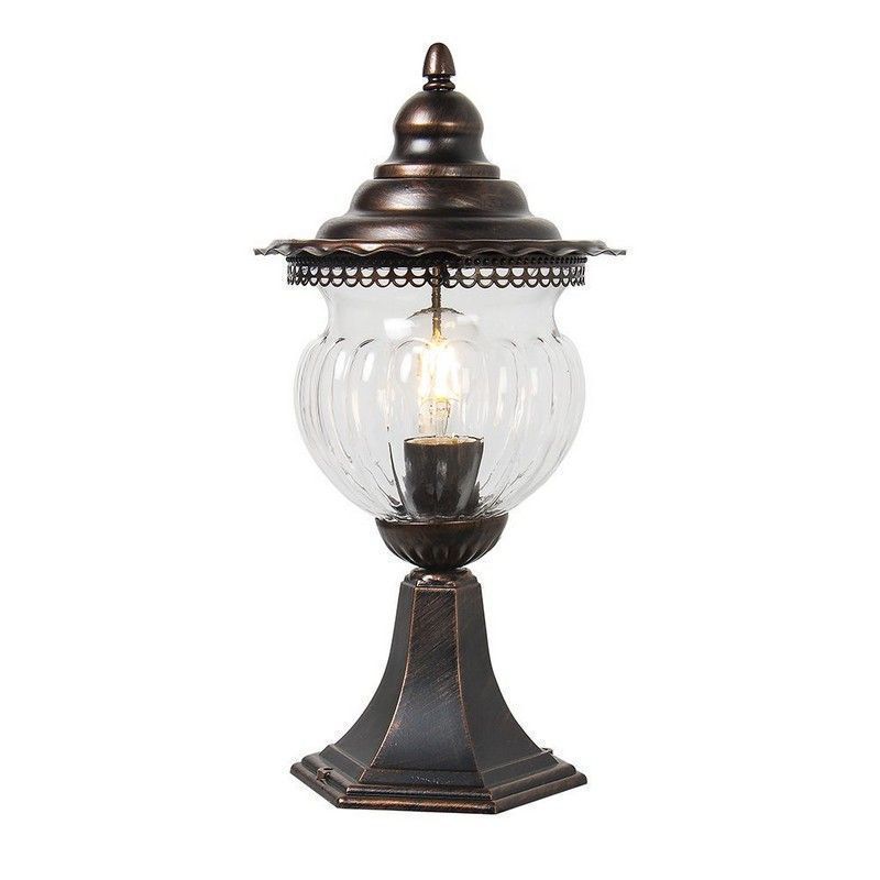 Уличные светильники на постамент Светильник садово-парковый Feron PL594 на постамент 60W 230V E27 коричневый 11622 