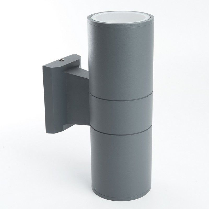 Уличные настенные светильники Светильник садово-парковый Feron DH0702 на стену вверх/вниз 18W 2*E27 230V серый 06295 