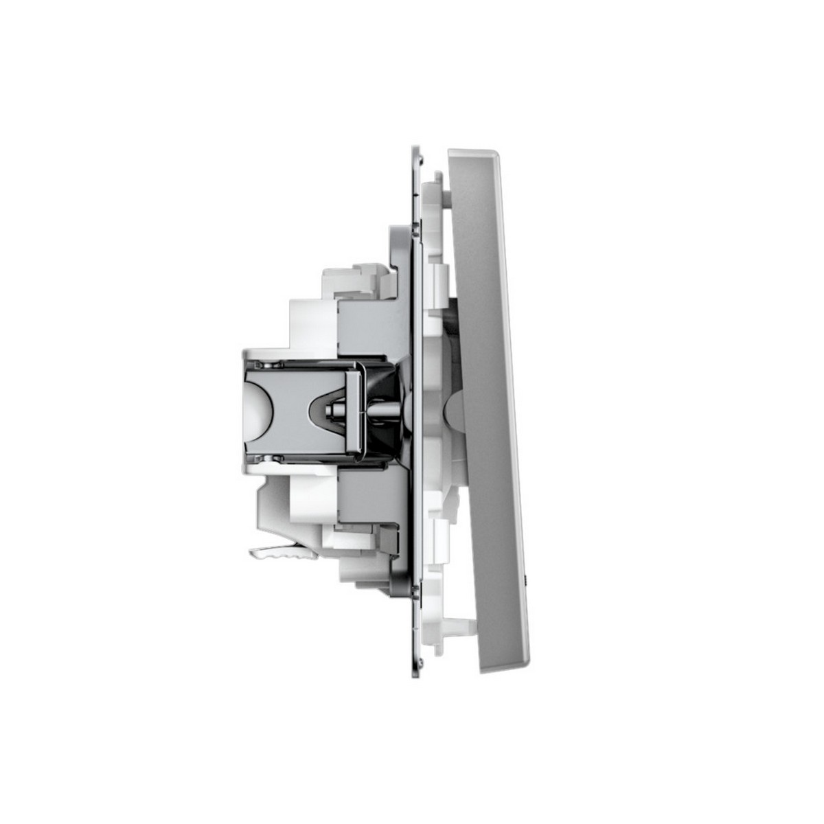 ArtGallery Сталь Выключатель SE ArtGallery Сталь 2-клавишный с подсветкой быстрозажим. клем. GAL000953S