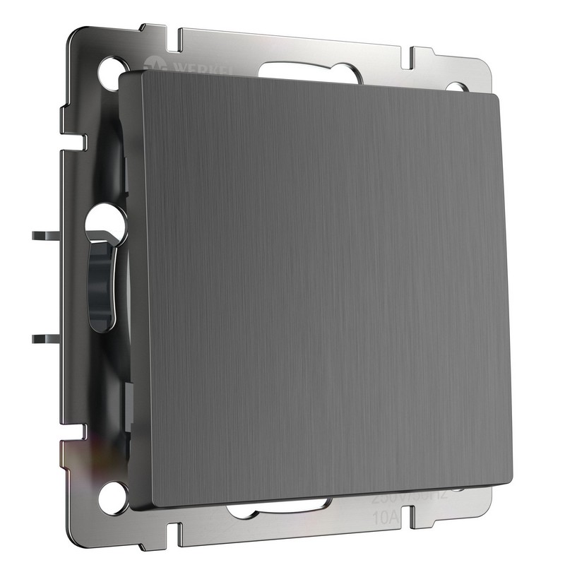 Werkel Графит рифленый механизмы Выключатель Werkel одноклавишный проходной (графит рифленый) W1112004