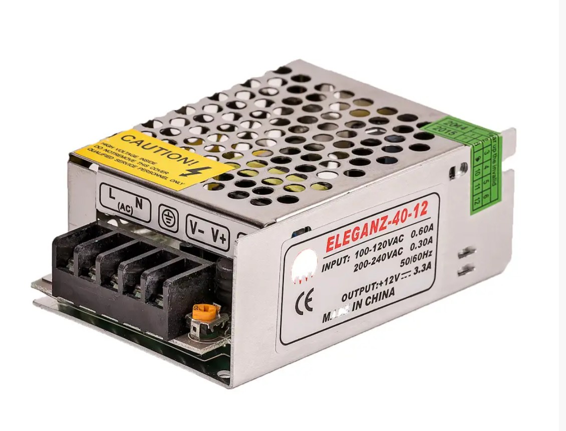 Блоки питания для светодиодной ленты Блок питания для светодиодной ленты Eleganz 12V 40W IP20 узкий 1114