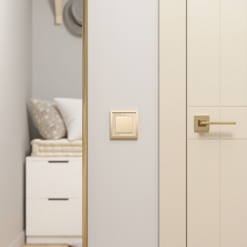 Рамки Werkel Baguette Рамка Werkel на 1 пост Baguette (айвори/латунь) W0012851