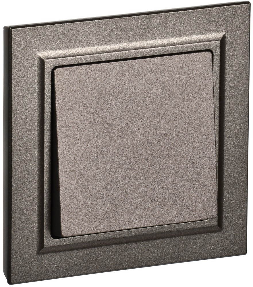 IEK Brite Бронза Выключатель IEK BRITE Темн.бронза 1-кл. 10А в сборе ВСР10-1-0-БрТБ BR-V10-0-10-K45-F
