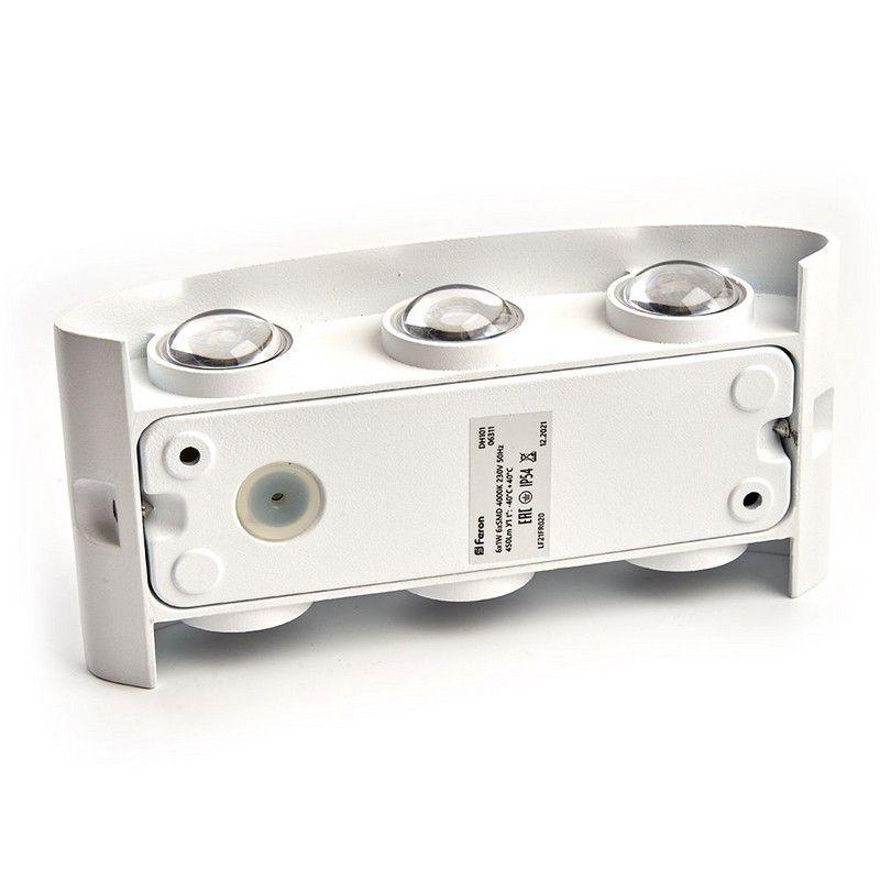 Уличные настенные светильники Светильник уличный светодиодный Feron DH101 6*1W 450Lm 4000K белый 06311 