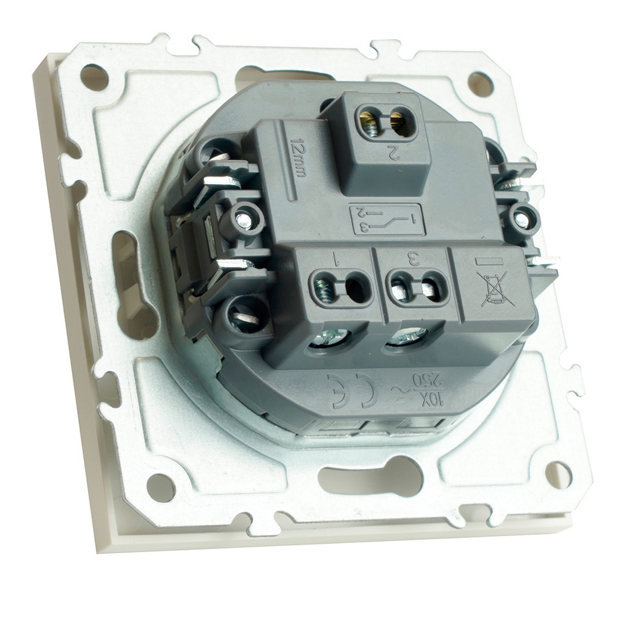 Эмили - Розетки и выключатели Stekker Переключатель 1-клавишный STEKKER Эмили RSW10-5105-01 белый фарфор soft touch 49867