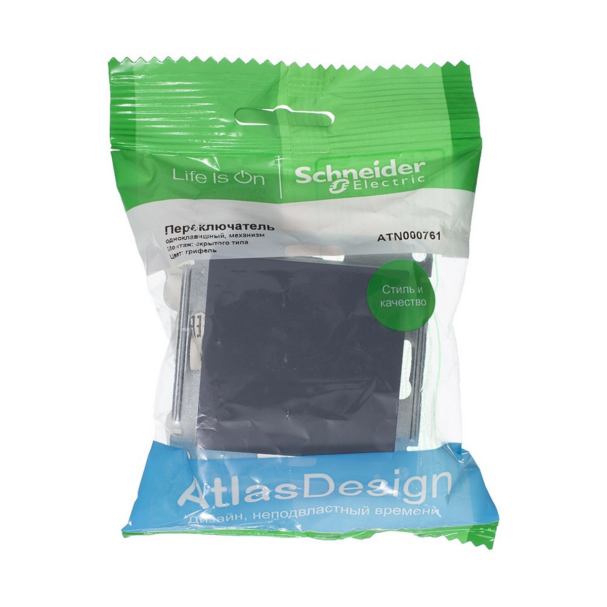 AtlasDesign Грифель Переключатель 1-клавишный, Systeme Electric AtlasDesign Грифель сх.6, ATN000761