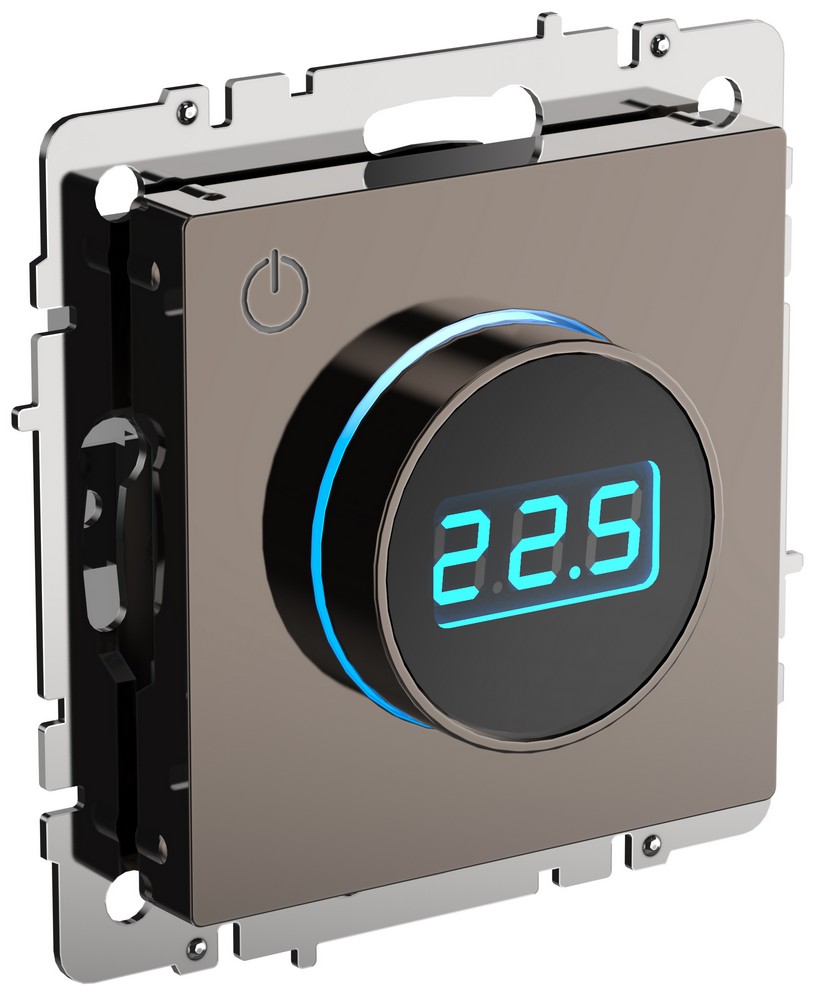 IEK Brite Бронза Термостат IEK BRITE BASE Темн.бронза электронный с инд. ТС10-1-БрТБ (терморегулятор) BR-RT11-K45