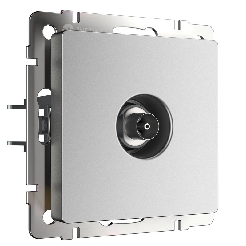 Werkel Серебряный матовый ТВ-Розетка Werkel оконечная (серебряный матовый) W1183065