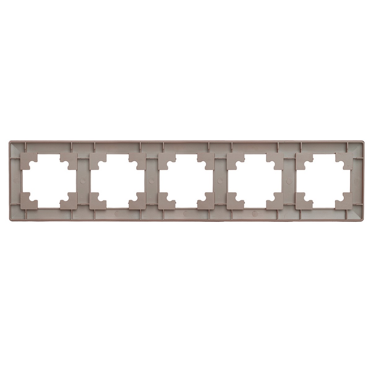 Катрин - Розетки и выключатели Stekker Рамка STEKKER 5-местная Катрин стекло шоколад FR00-7005-04 39821