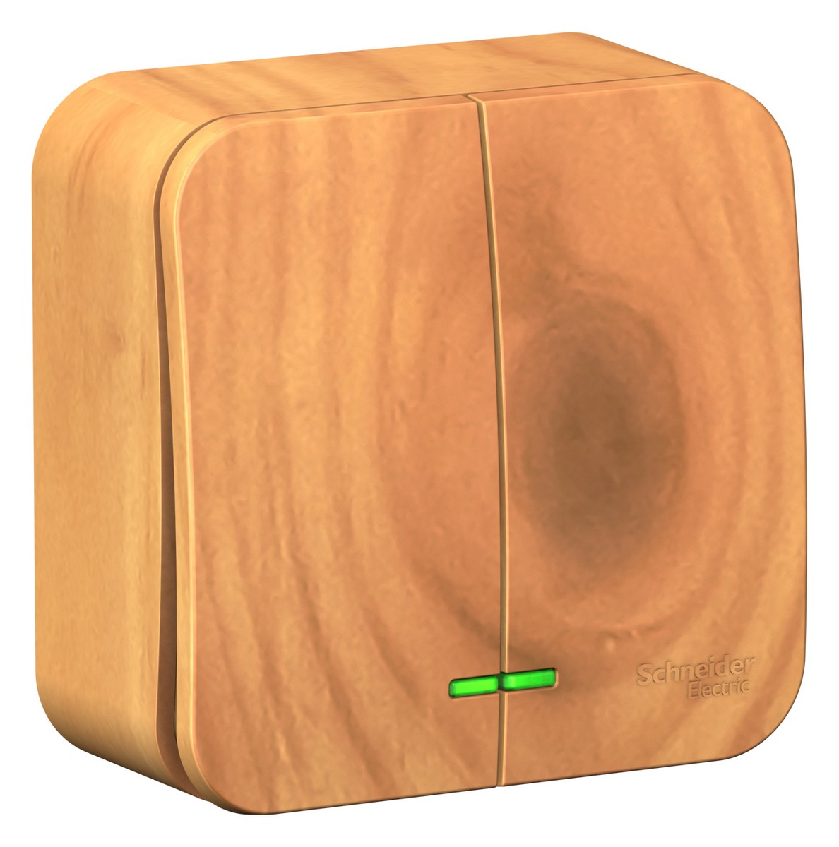 Blanca ясень розетки и выключатели Выключатель SE Blanca 2-клавишный Ясень наружный с подсветкой BLNVA105105