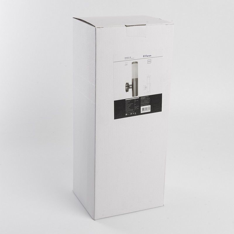 Уличные настенные светильники Светильник уличный Feron DH021-B Техно на стену вверх 18W E27 230V серебро 11807 