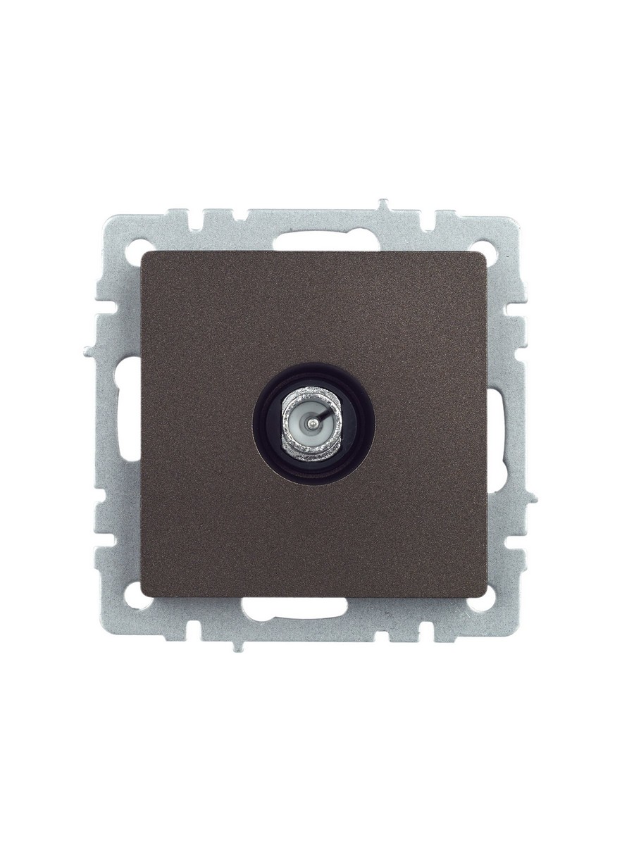 IEK Brite Бронза Розетка IEK BRITE TV проходная РТВ10-0-БрТБ темная бронза BR-A10-P-K45